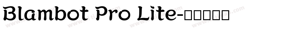 Blambot Pro Lite字体转换